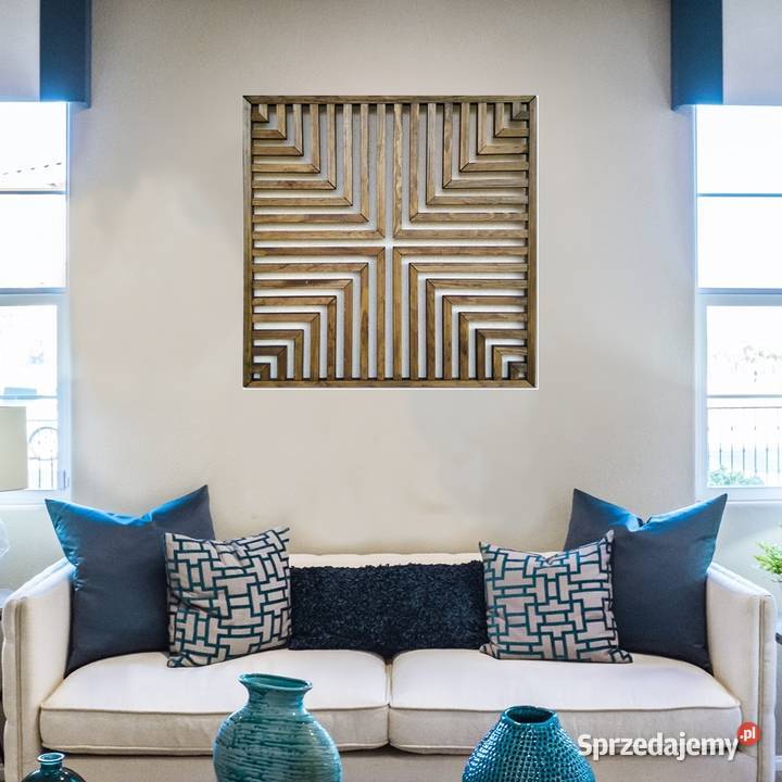 3D obraz z drewna ażurowy dekoracja kolor dąb 70 Gdynia
