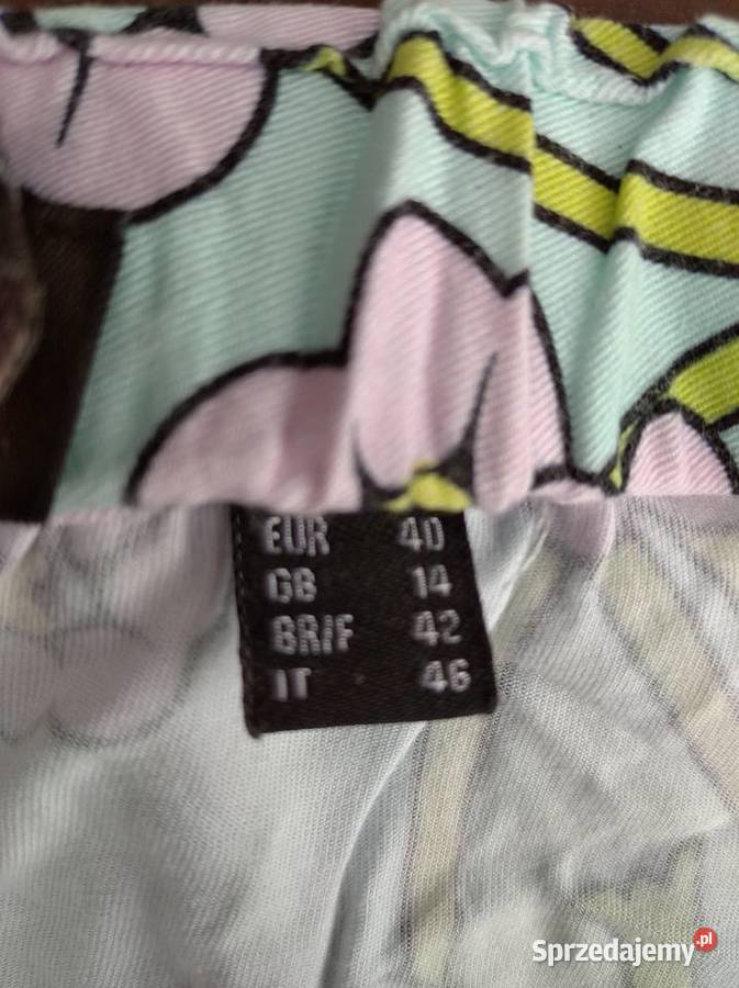 Spodnie damskie na lato w kwiaty 40 Rozmiar 40(L) Gniezno
