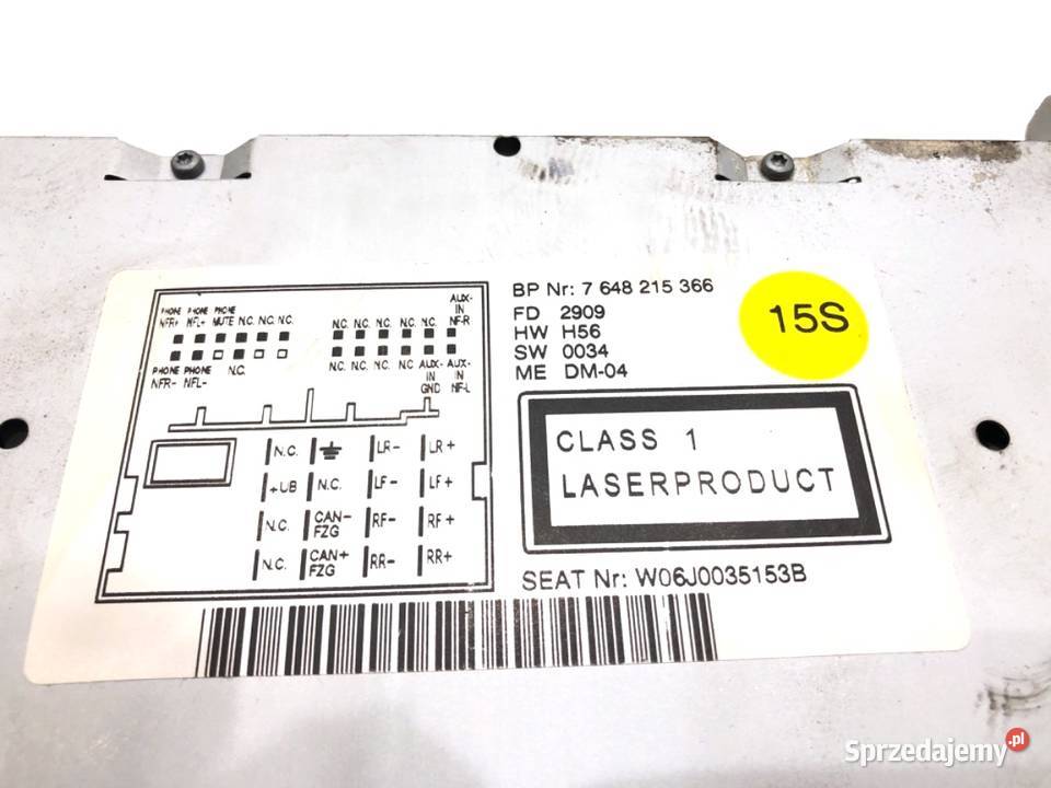 RADIO SEAT IBIZA IV 6J0035153B 0817 ODTWARZACZ