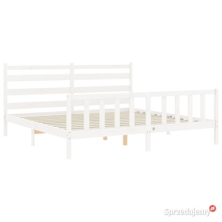 Łóżko bez materaca białe lite drewno sosnowe sprzedam