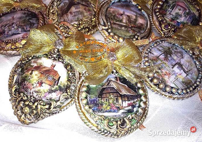 Ozdoby choinkowe komplet 10 medaliony bombki Warszawa