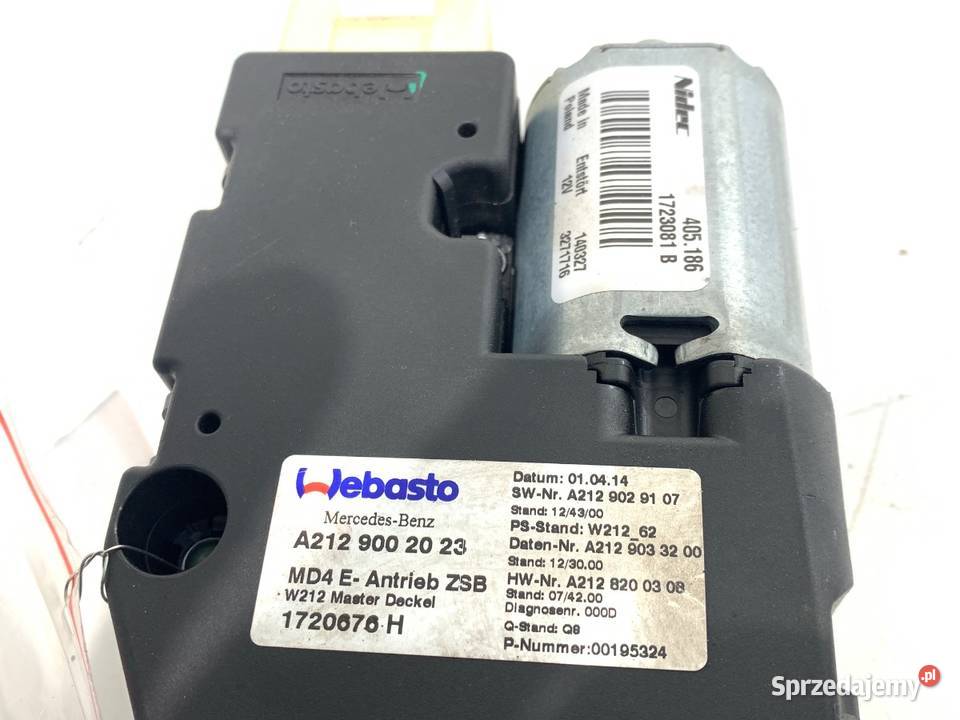 SILNIK SZYBERDACHU MERCEDES W212 A2129002023 Szyberdachy