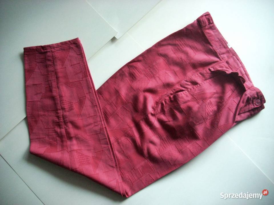 Super spodnie wysoki stan 36 38 czerwony Nowy Sącz sprzedam