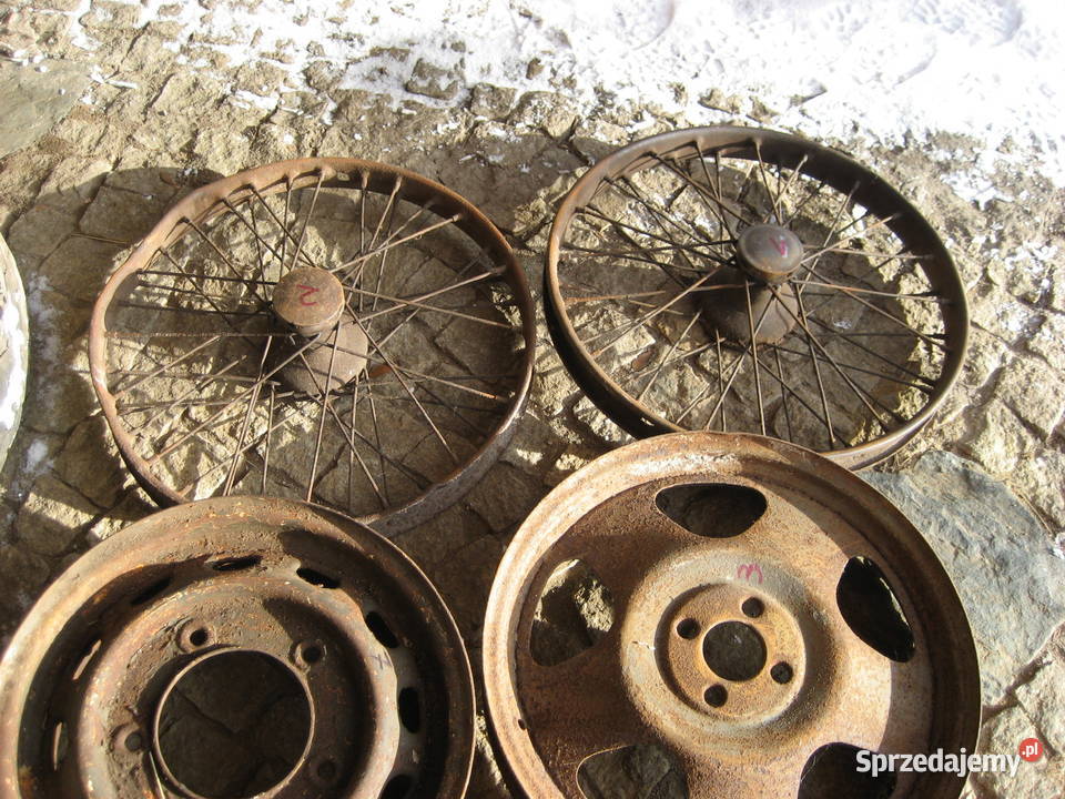 Stare felgi nitowane przedwojenne wanderer horch osobowe Marciszów