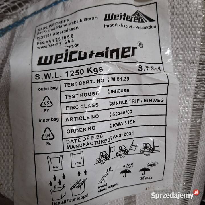 Big bag 1250 do ziemniaków kartoflicebuli Słupca