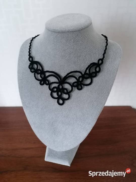 Piekny naszyjnik ozdoba szyi koronka artystyczna wielkopolskie Słupca
