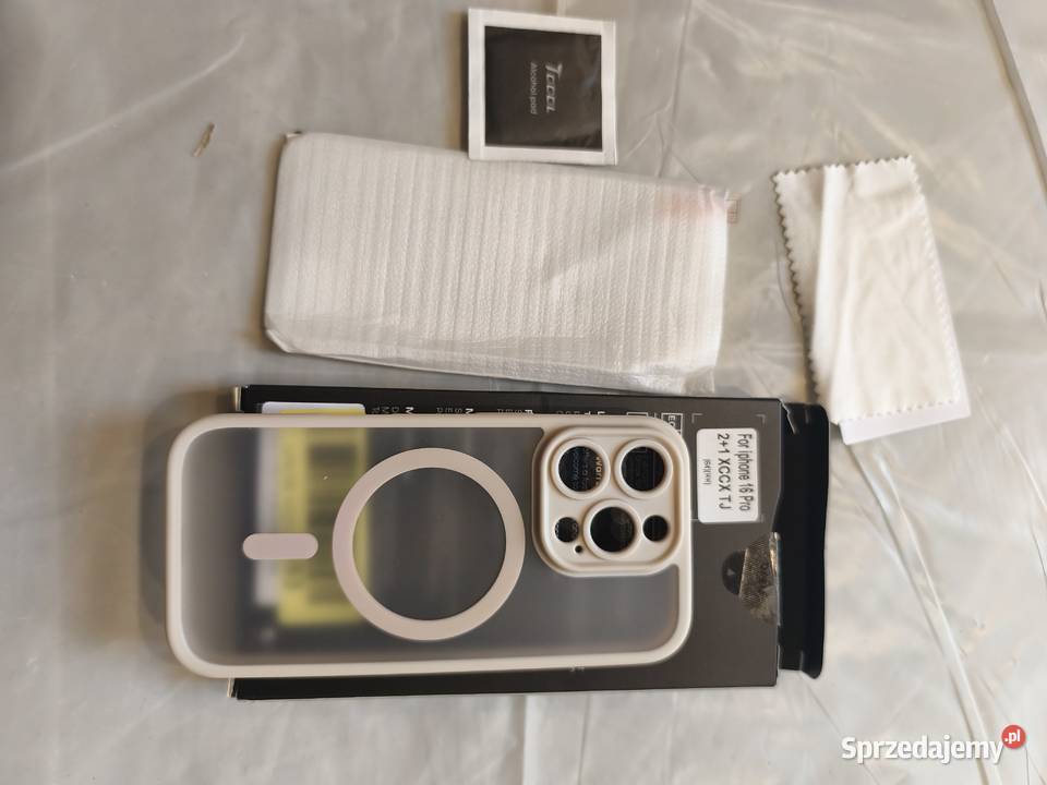 Plecki iPhone 16 Pro beżowe szkło hartowane Palędzie