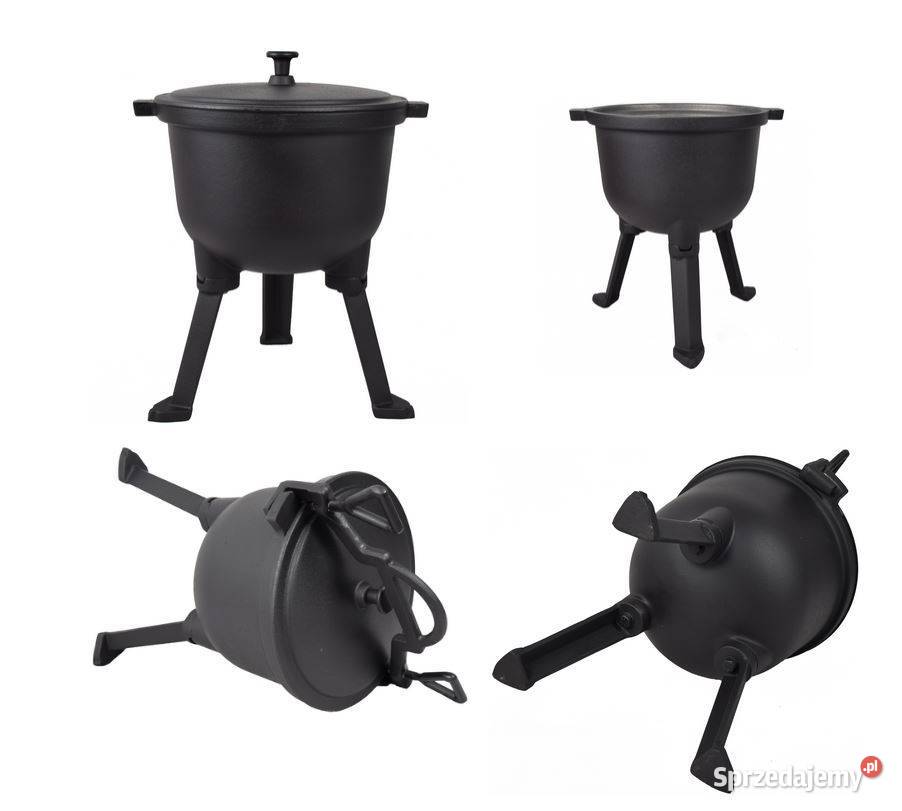 219 Kociołek 10 litrów żeliwny emaliowany Ogród Zabrze sprzedam