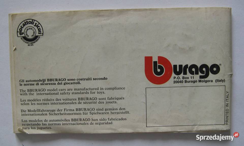 Burago katalog z 1981 Dąbrowa Górnicza