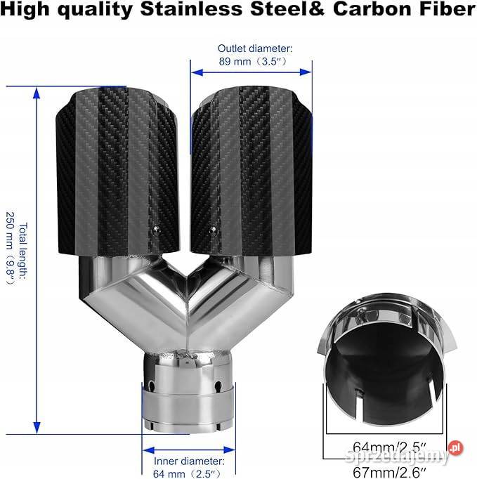 Sportowe końcówki wydechu tłumika Myszyniec