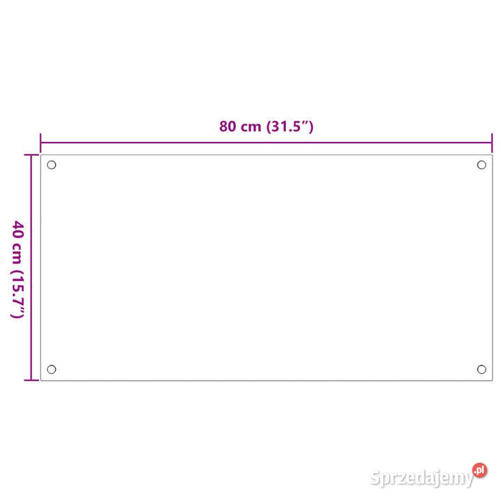 Panele ochronne do kuchni białe 2 80x40 szkło