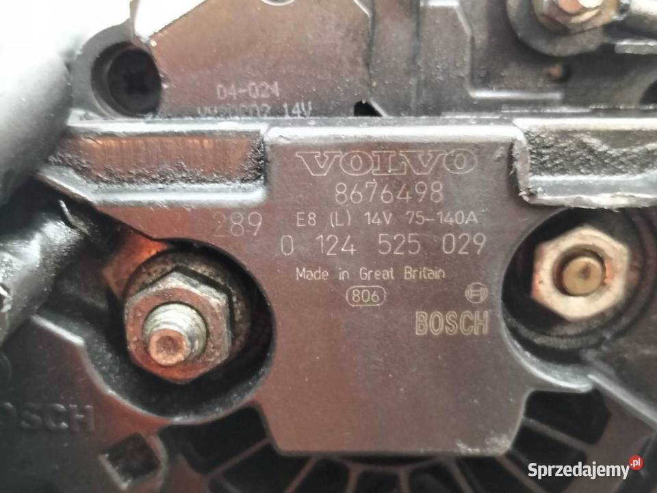 ALTERNATOR 8676498 0124525029 24 D Volvo S60 I Układ elektryczny silnika