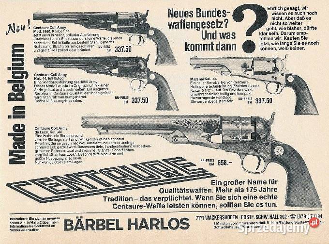 Colt Army Centaure Belgia Kal44 czarnoprochowy