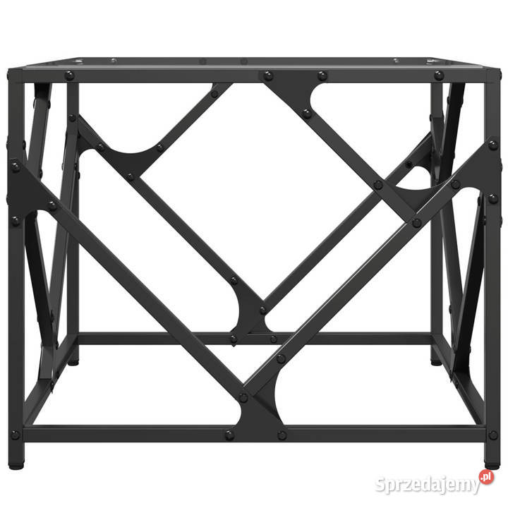Stolik kawowy ze szklanym blatem 50x50x41 stal Warszawa