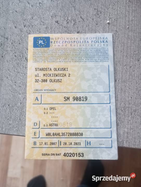 Sprzedam opla Astra klimatyzacja śląskie Dąbrowa Górnicza sprzedam