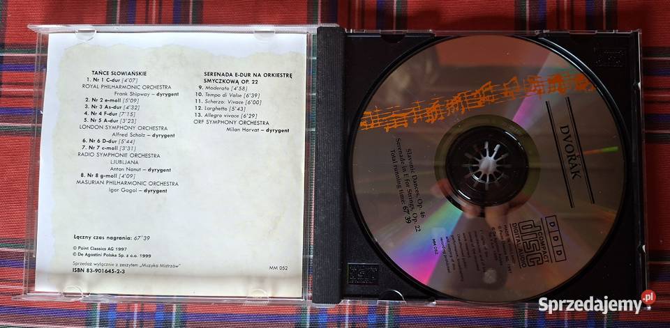 Muzyka mistrzów Dvorak Melodie z Bohemii CD 1 płyta Kraków