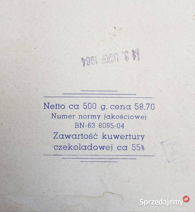 Wedel stare pudełka PLL LOT 3