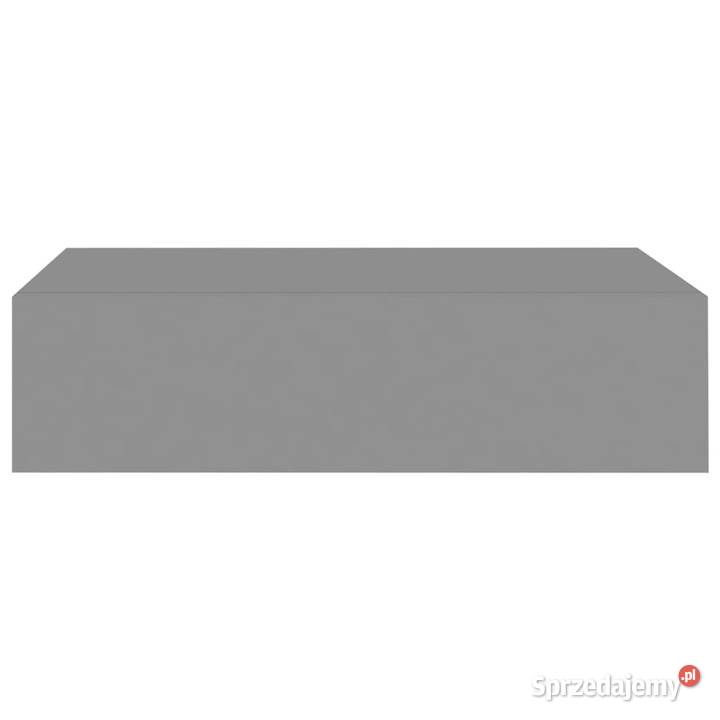 Półki ścienne z szufladą 2 szare 40 x 235 x 10 Półki Warszawa