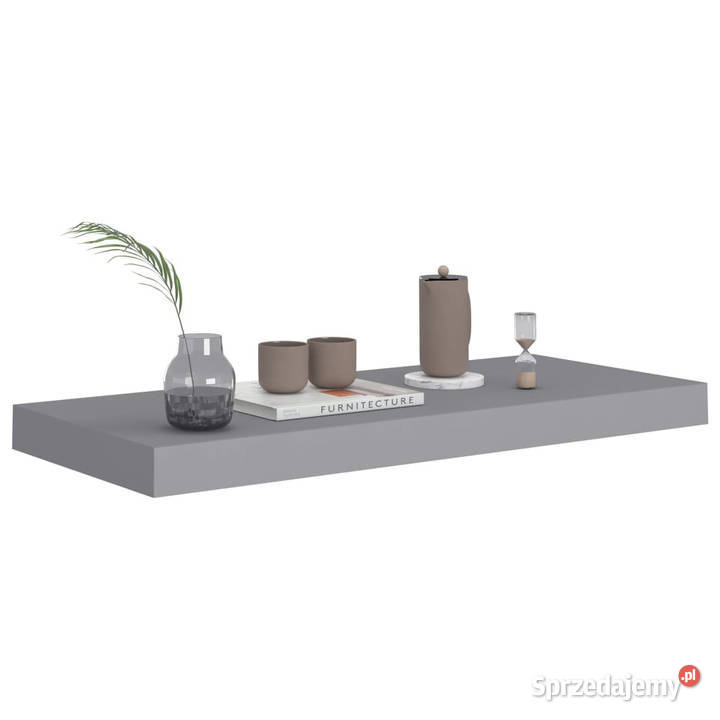 Półka ścienna szara 60x235x38 MDF WM323853 Warszawa
