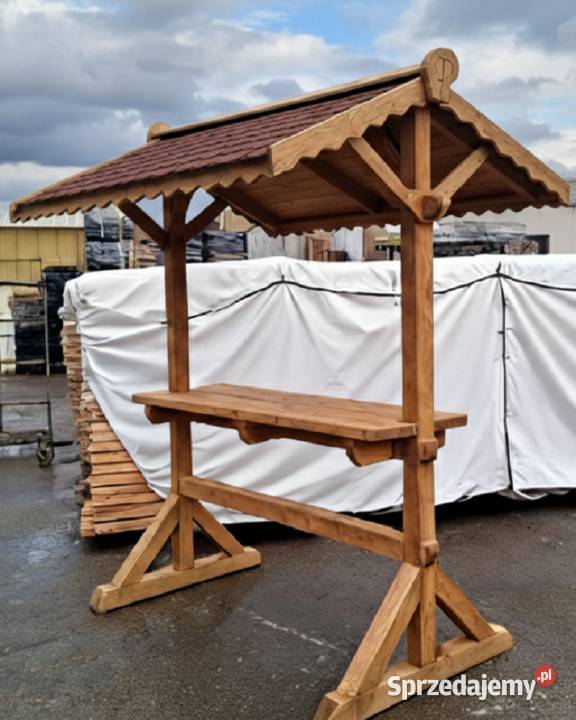 Drewniany Stragan Wiejski Stół Wiejski Biesiadny Parzymiechy