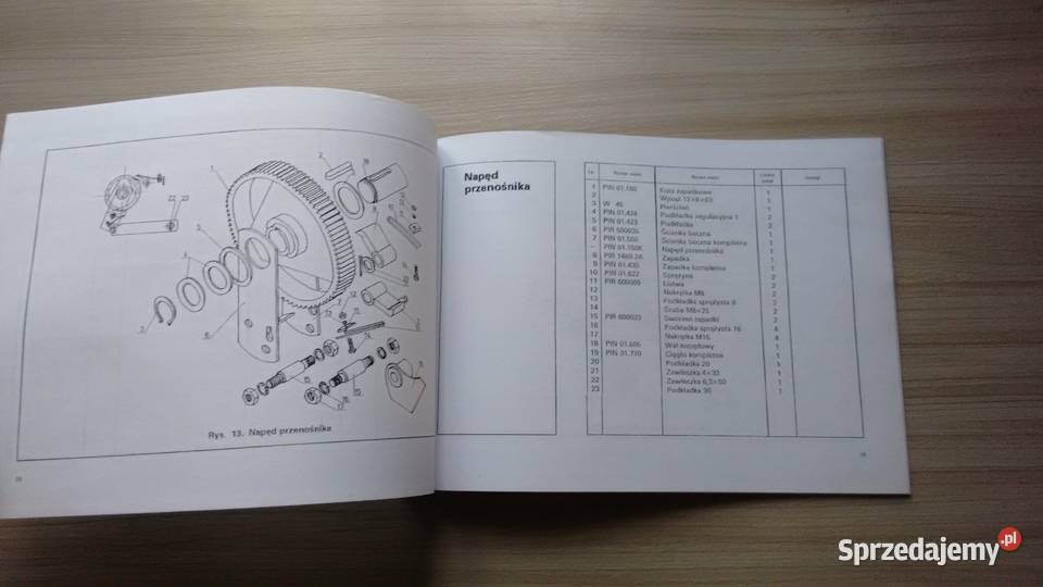 Rozrzutnik obornika 1PTU 40 katalog czesci podkarpackie Stalowa Wola sprzedam