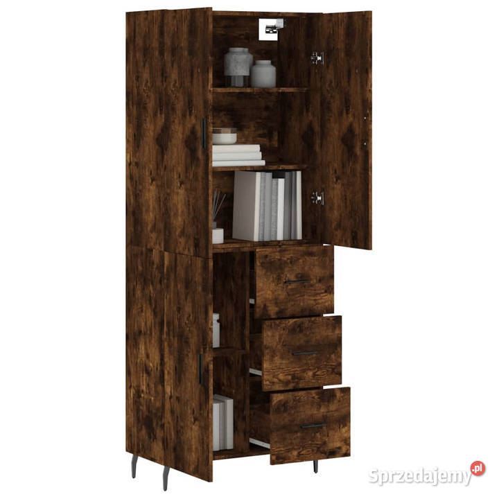 Witrynka przydymiony dąb 695x34x180 materiał Kredensy i witryny