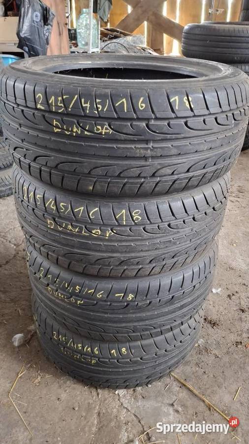 21545R16 opony letnie Dunlop 7mm lato Bielsk Podlaski sprzedam