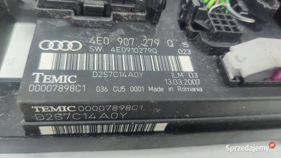 AUDI A8 D3 42 TDI 0510 SKRZYNKA MODUŁ KOMFORTU Włoszczowa