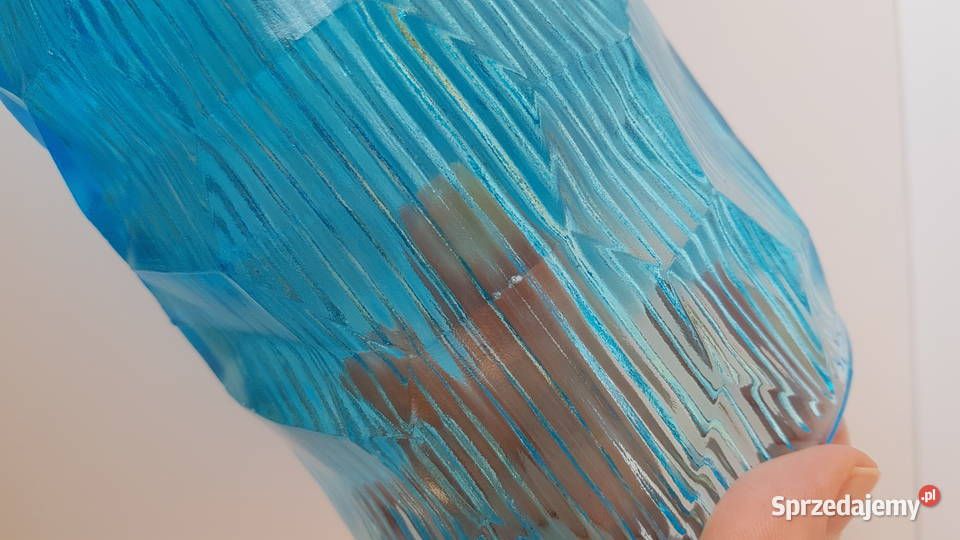 Wazon OKULUS 3 Ząbkowice kolorowe szkło PRL Dąbrowa Górnicza