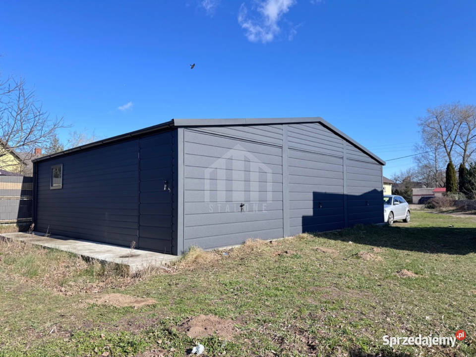 Garaż blaszany 9x5m 3x brama uchylna okno drzwi Szczecinek sprzedam