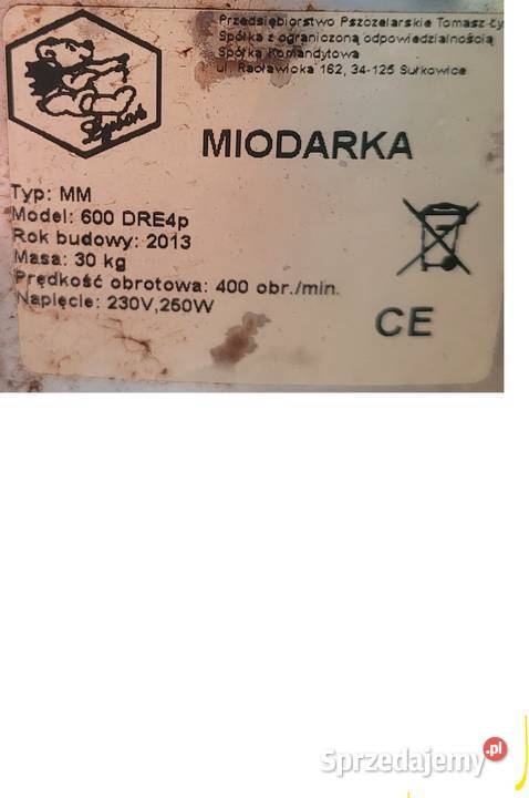 miodarka i stół do odsklepiania Pozostałe Pozostałe