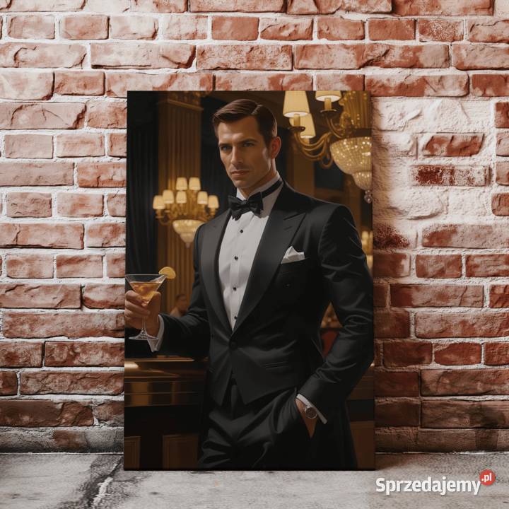Obraz Portret na płótnie karykatura james bond Warszawa sprzedam