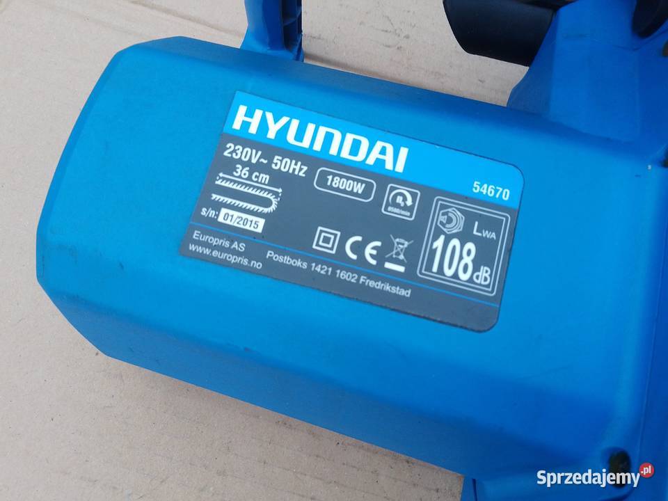 Piła elektryczna Hyundai 1800W Piły łańcuchowe Kawno sprzedam