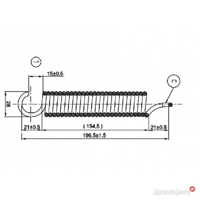 Sprężyna do fotela mechanicznego MOL698N ACC041C Kamionna