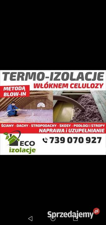 Docieplanie Celulozą Naprawa poddasza kunach Kraków