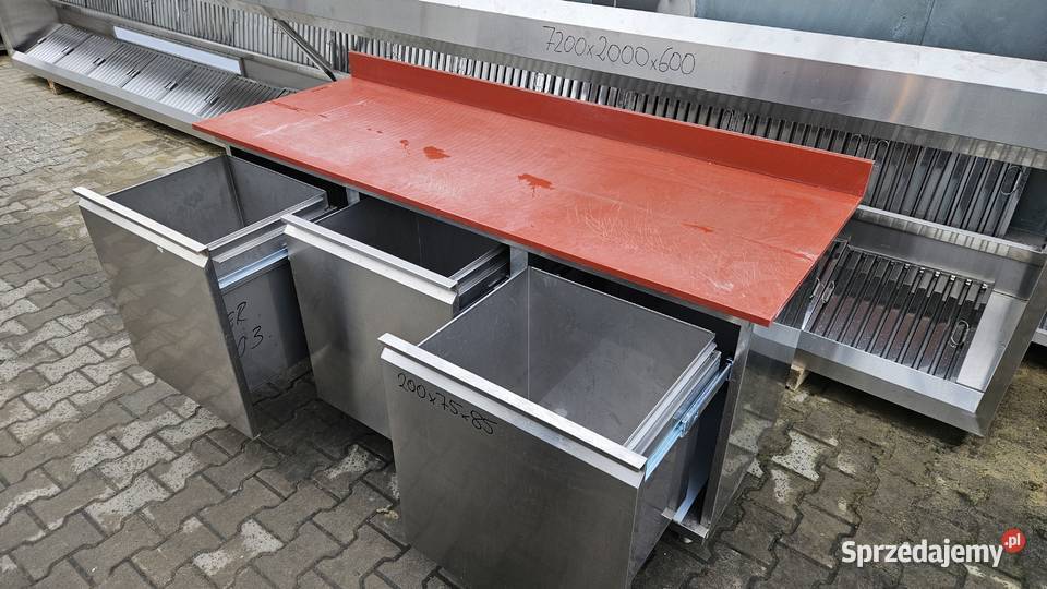 Stół roboczymasarski 200x75x85 3 duże szuflady Gastronomia Krotoszyn sprzedam