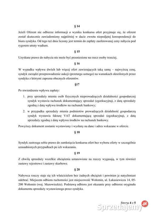 Syndyk sprzeda Citroena C4 Picasso Warszawa