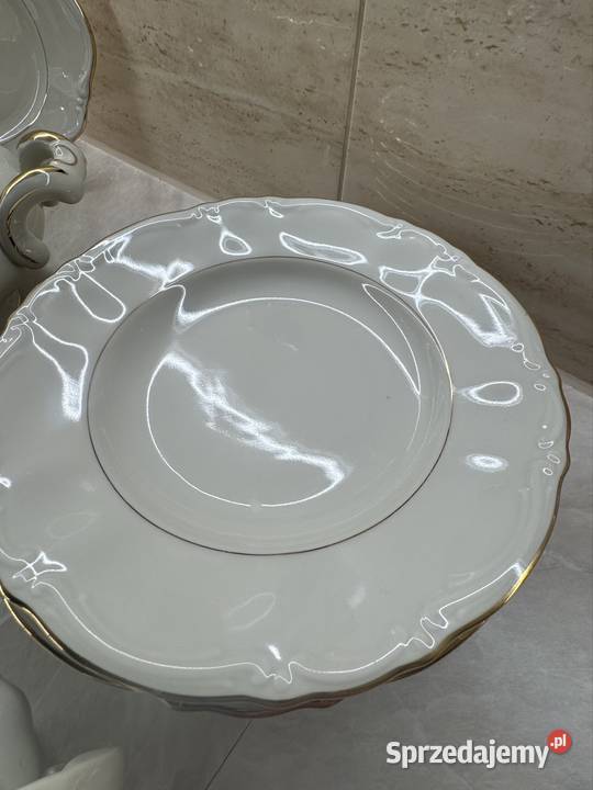 Elegancki serwis obiadowy Bavaria kolor ecru