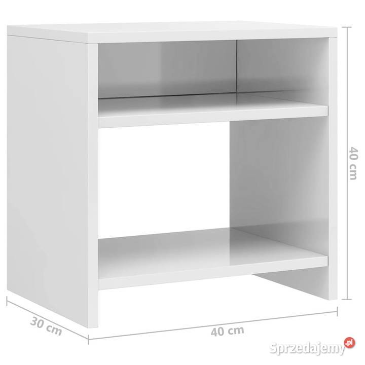 Szafki nocne 2 wysoki połysk białe 40x30x40 Warszawa