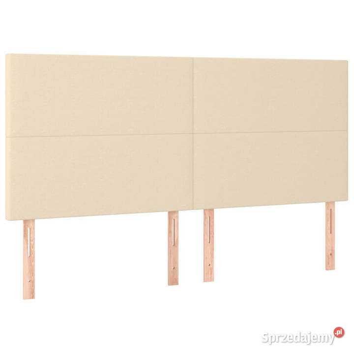 Zagłówek do łóżka z LED kremowy 160x5x118128