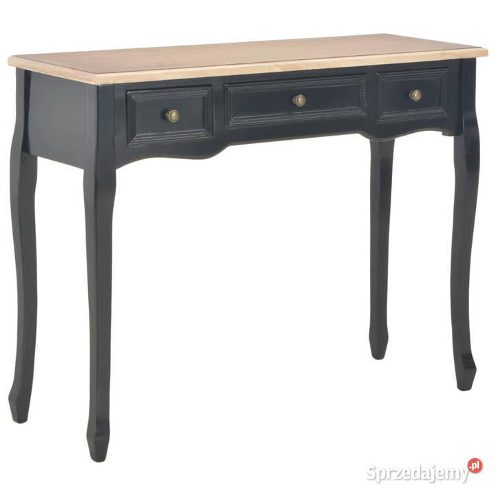 Stolik konsolowy z 3 szufladami czarny WM280046 Stoły Warszawa