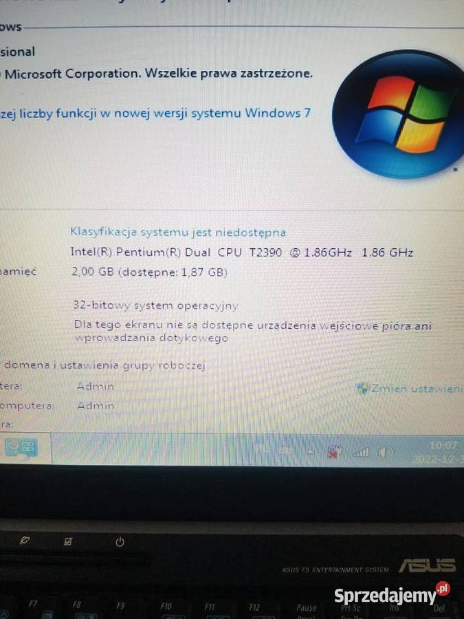 Laptop ASUS F5RL Rymanów