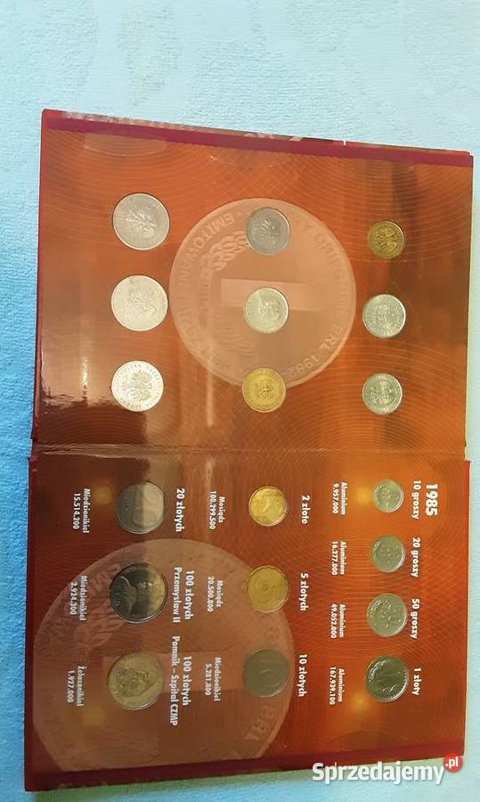 Klaser z monetami PRL 19821985 mazowieckie Warszawa