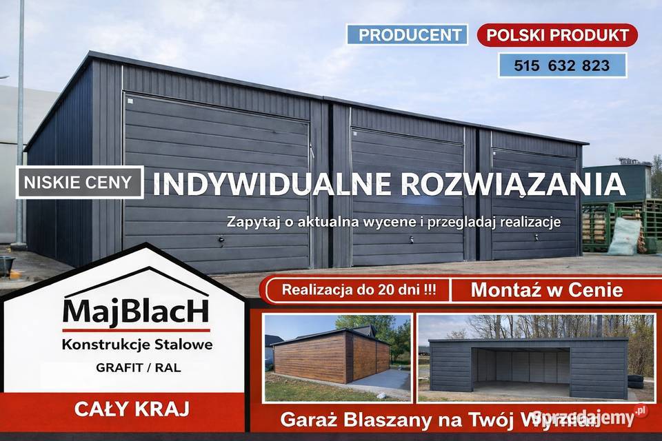 Wiata Rolnicza HALA Garaż Blaszany Magazyn podlaskie Białystok