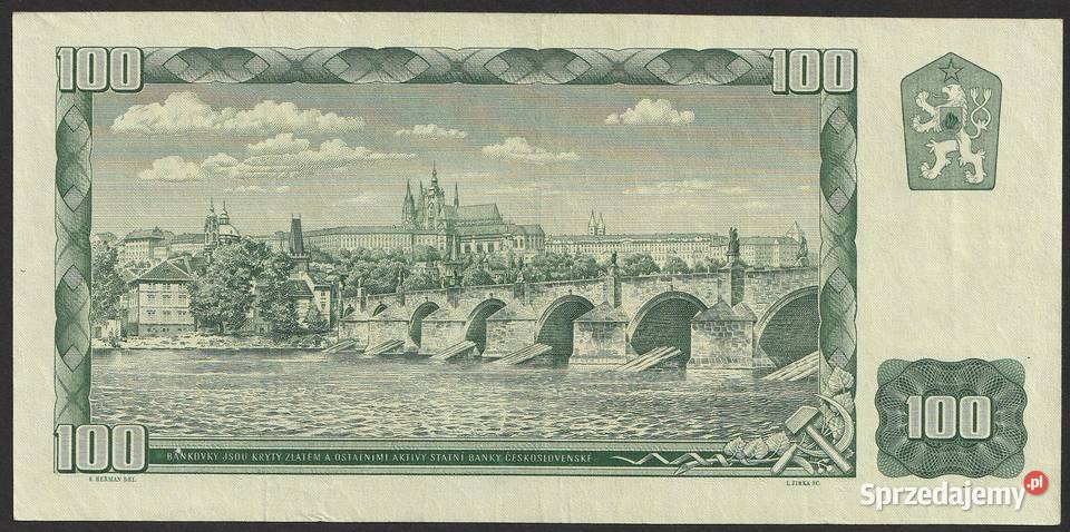 Czechosłowacja 100 koron 1961 stan 2 Łódź