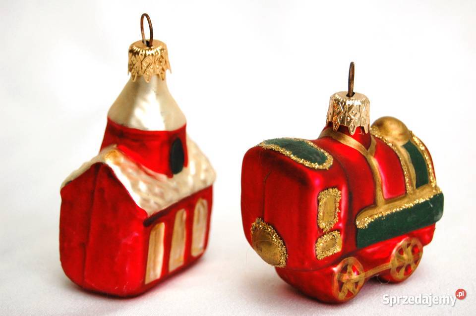 Kościół i lokomotywa bombka szklana ręcznie Lublin sprzedam