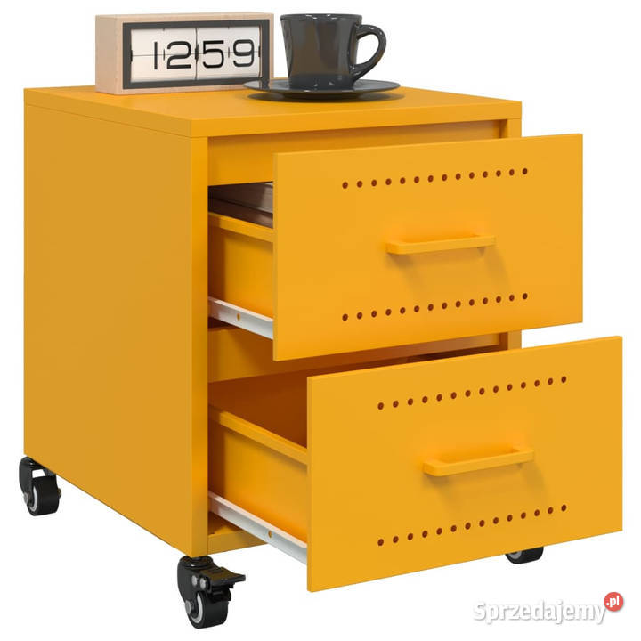 Szafka nocna musztardowa 36x39x435 stal WM846632