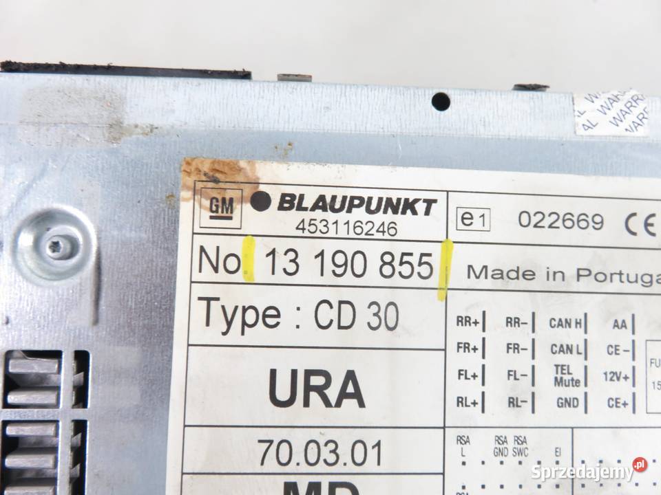 RADIO OPEL MERIVA A 13190855 małopolskie