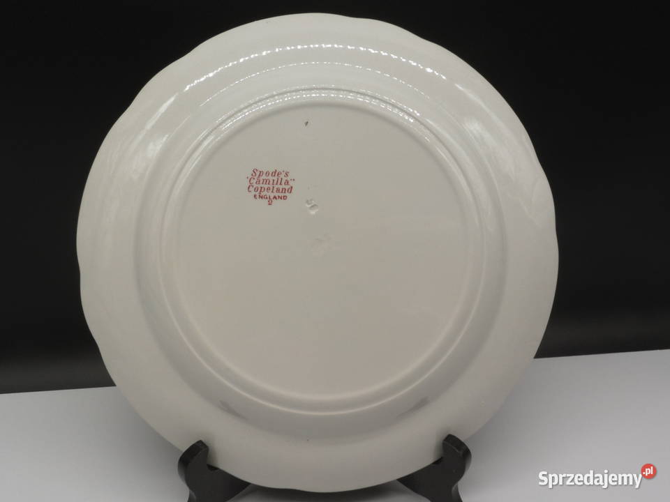 Angielski talerz obiadowy Spode Pink Camilla 26 wielkopolskie