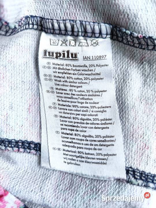 Sukienka dresowa kwiaty Lupilu 98104 Katowice